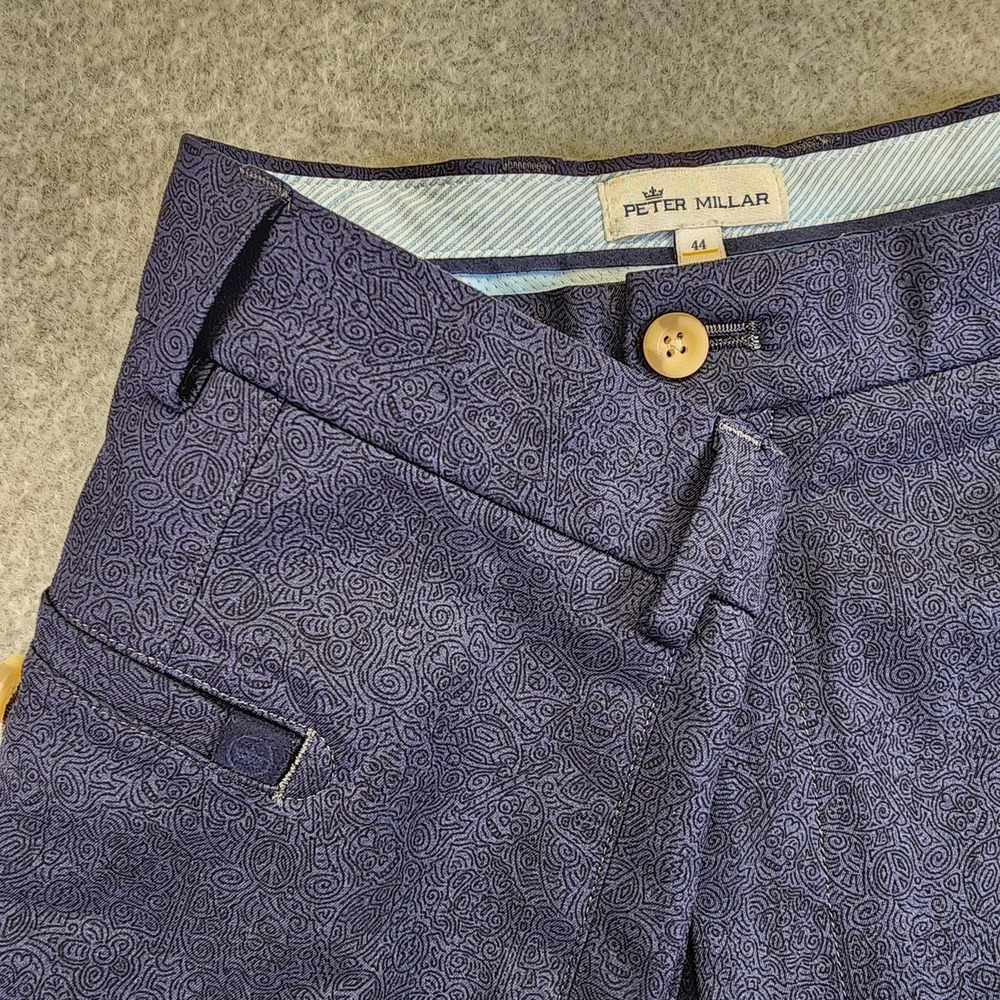 Peter Millar Mens 44 Performance Golf Shorts Skulls‎ Guitars VW Bus Turtles Blue